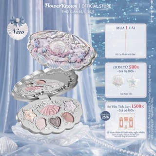 Bảng trang điểm 6 màu Flower Knows Shell 's Jewel Collection 6.5g