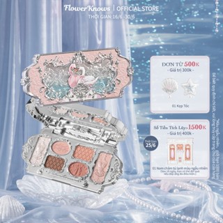 Flower knows Bảng Phấn Mắt swan ballet Sáu Màu Sắc Hiệu Ứng Mịn Màng Lâu Trôi 6.5g