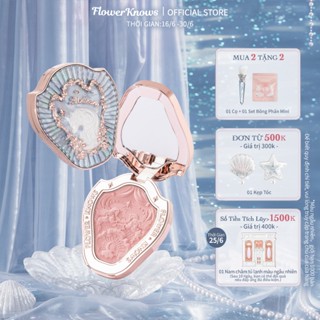 Phấn má hồng FLOWER KNOWS trang điểm tự nhiên 3 màu tùy chọn cao cấp 5g
