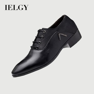 Giày công sở nam IELGY plus size Giày buộc dây da nhọn thông thường