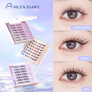 Lông Mi Giả Mlen Nhật Ký Cụm Lông Mi Giả, Thích Hợp Cho Người Mới Bắt Đầu, Không Cần Tẩy, Lông Mi Giả Không Keo c-Up