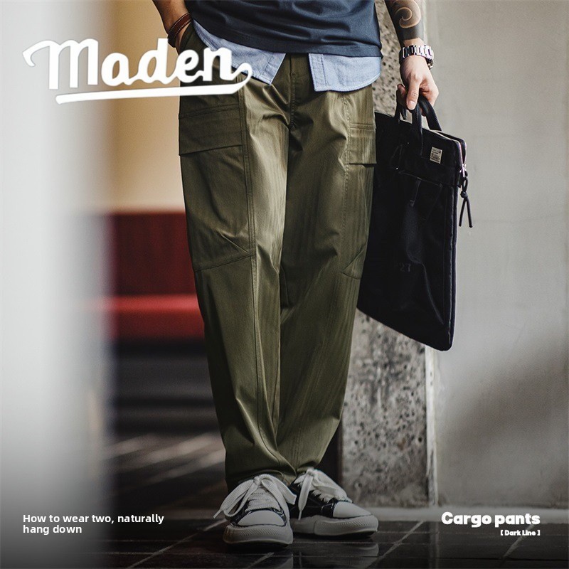 Maden Quần Bones Fish Retro 2025, Nhiều Túi, Phong Cách Quân Đội