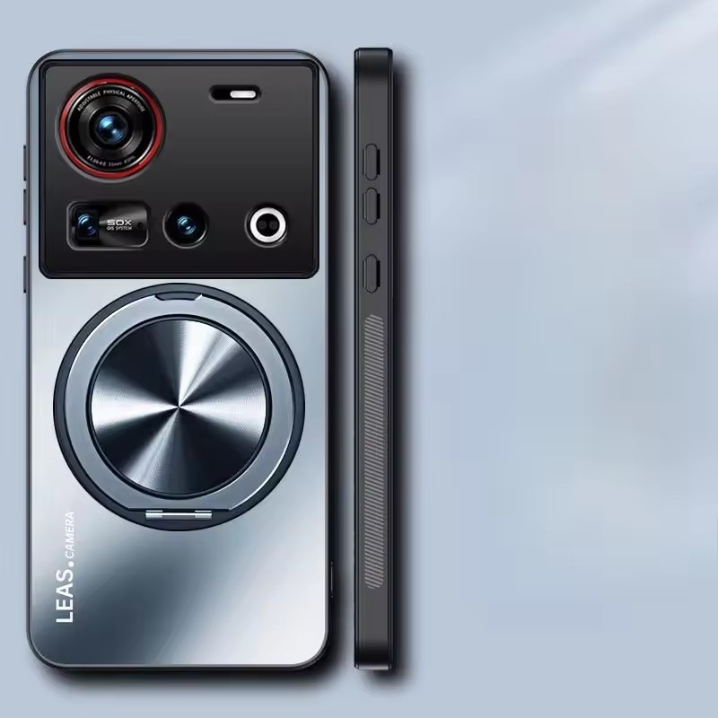 Dành Cho Nubia Z70 Z70S Z60 Ultra AG Nam Châm Mờ 360 Nhẫn Đứng Ốp lưng Nubia Z70 Ultra Z60S Vỏ Da Cả