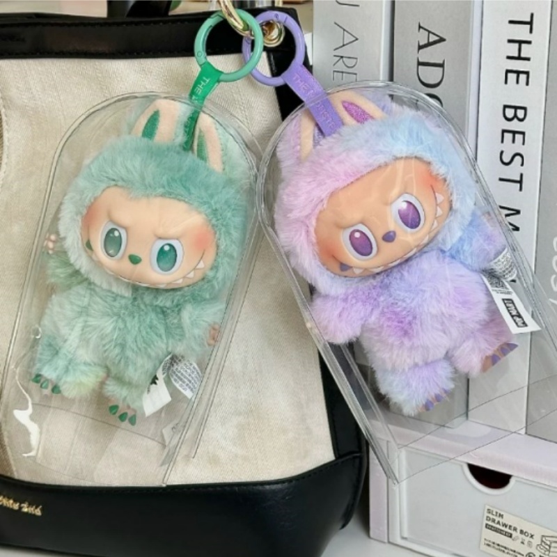 ❤LABUBU & Crybaby & BabyThree POPMART Túi đựng búp bê trong suốt ngoài trời chống bụi cầm tay mini á