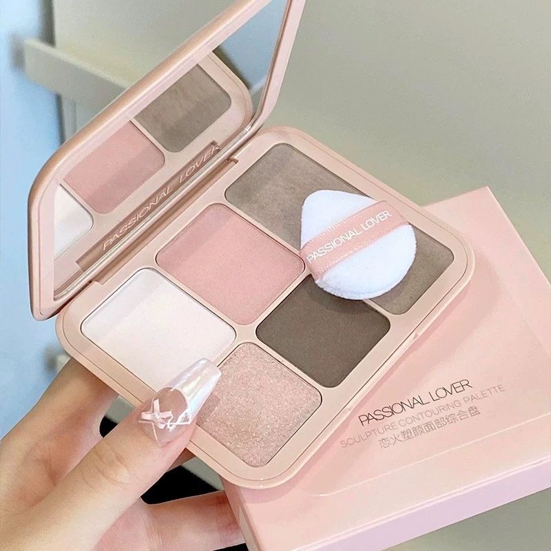 PL Facial đĩa toàn diện Highlight Grooming Eye Blush Pearlescent Brighten up Shadow Eyebrow powder N