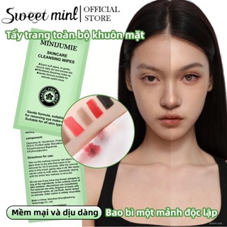 Minijumie Khăn ướt tẩy trang tinh Dụng Khi Đi Du Lịch 1 bịch 1 miếng Makeup remover wipes
