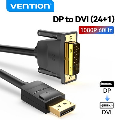 Dây cáp DVI Vention chuyển đổi từ DisplayPort sang DVI 24+1 cho màn hình máy chiếu HDTV