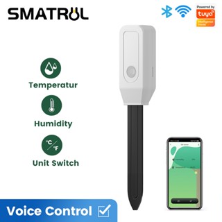 Thông Minh Tuya Đất Cảm Biến Độ Ẩm WIFI Nhắc Nhở Độ Ẩm Chậu Cây Mực Nước Kiểm Tra Đất Chăm Sóc Vườn Máy Đo Độ Ẩm Bãi Cỏ Giám Sát Cảm Biến