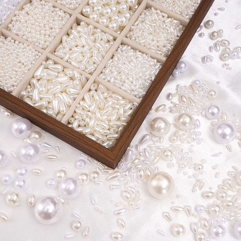 Nổi Bật Ngọc Trai Hạt Gạo Giọt Nước Hạt Hình Bầu Dục Hạt ABS Ngọc Trai Rời Hạt Cho DIY Vòng Tay Làm Handmade Phụ Kiện Trang Sức