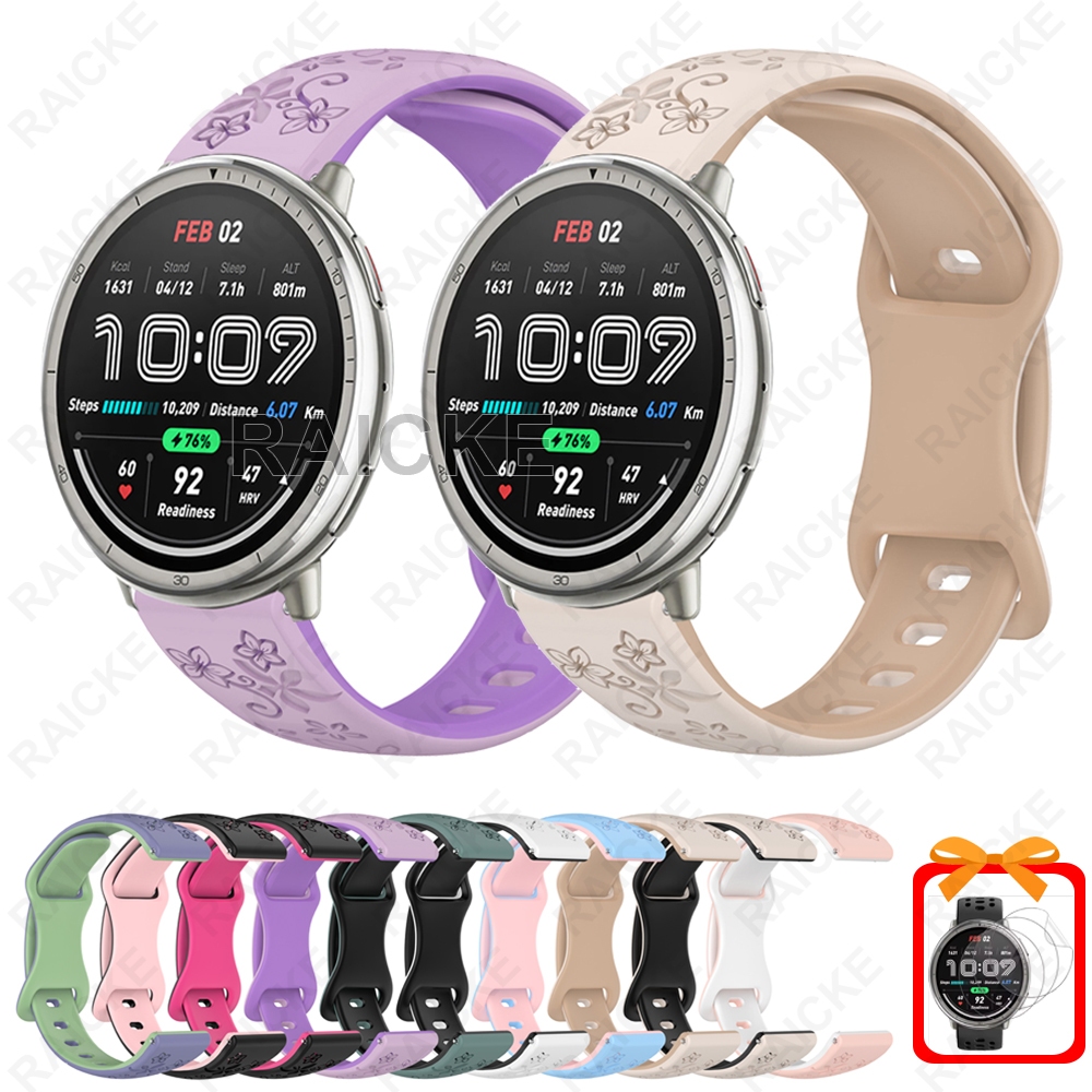 Dây thay thế silicone mềm mỏng cho Amazfit Active 2/Active 2 Square/Active 3 Premium/Amazfit Max