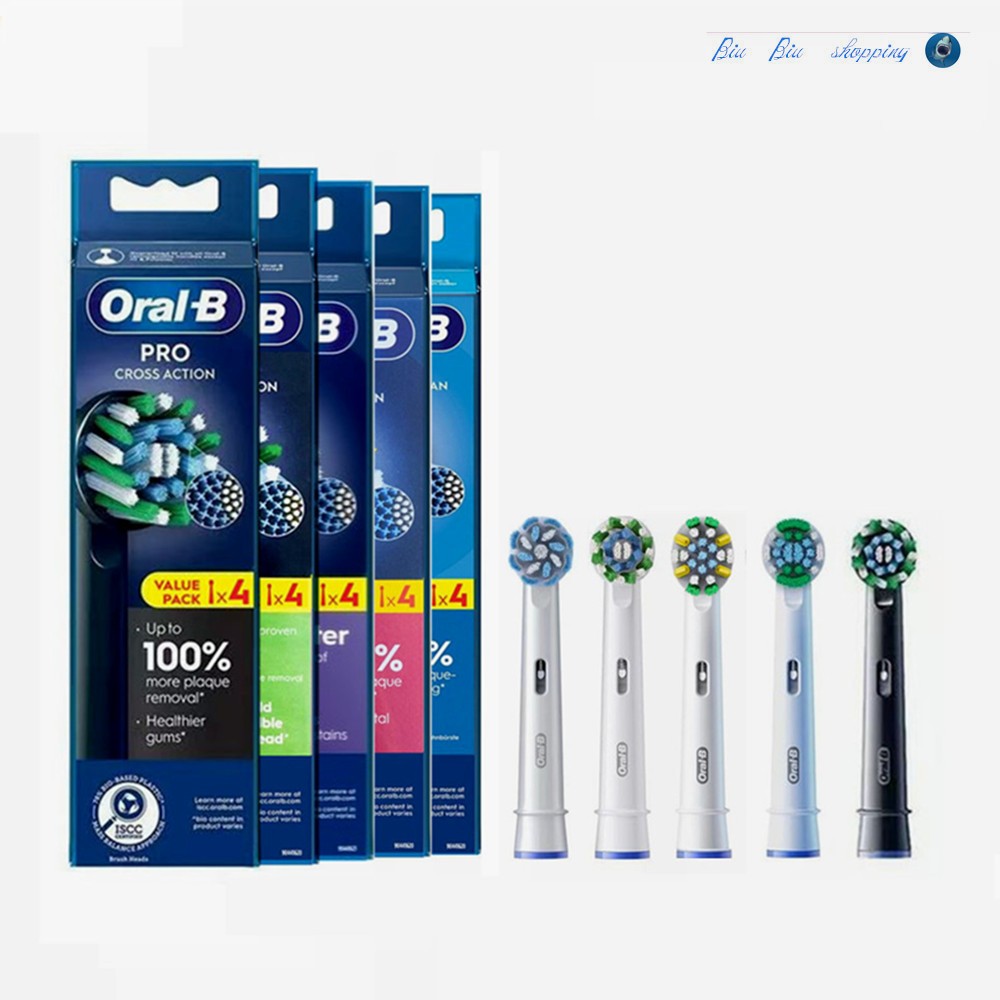 Đầu bàn chải thay thế bàn chải đánh răng điện quay Oral B PRO 4 pac (EB18 / EB20 / EB25 / EB50)