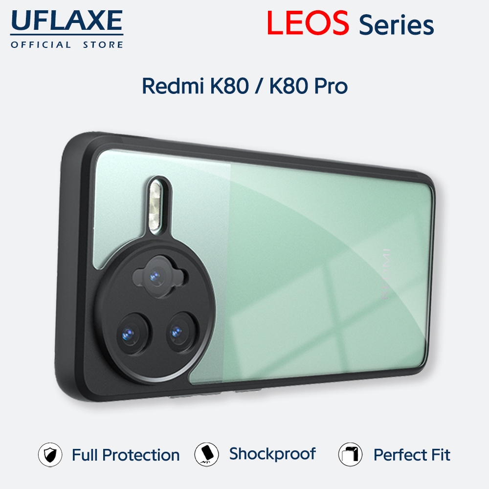 UFLAXE LEOS - Ốp Lưng Xiaomi Redmi K80 / K80 Pro - Ốp Lưng Cứng Chống Sốc Trong Suốt Mờ | Ốp Điện Th