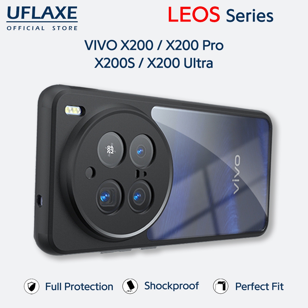 UFLAXE LEOS - Ốp Lưng VIVO X200 / X200 Pro / X200S / X200 Ultra - Ốp Lưng Cứng Chống Sốc Trong Suốt 