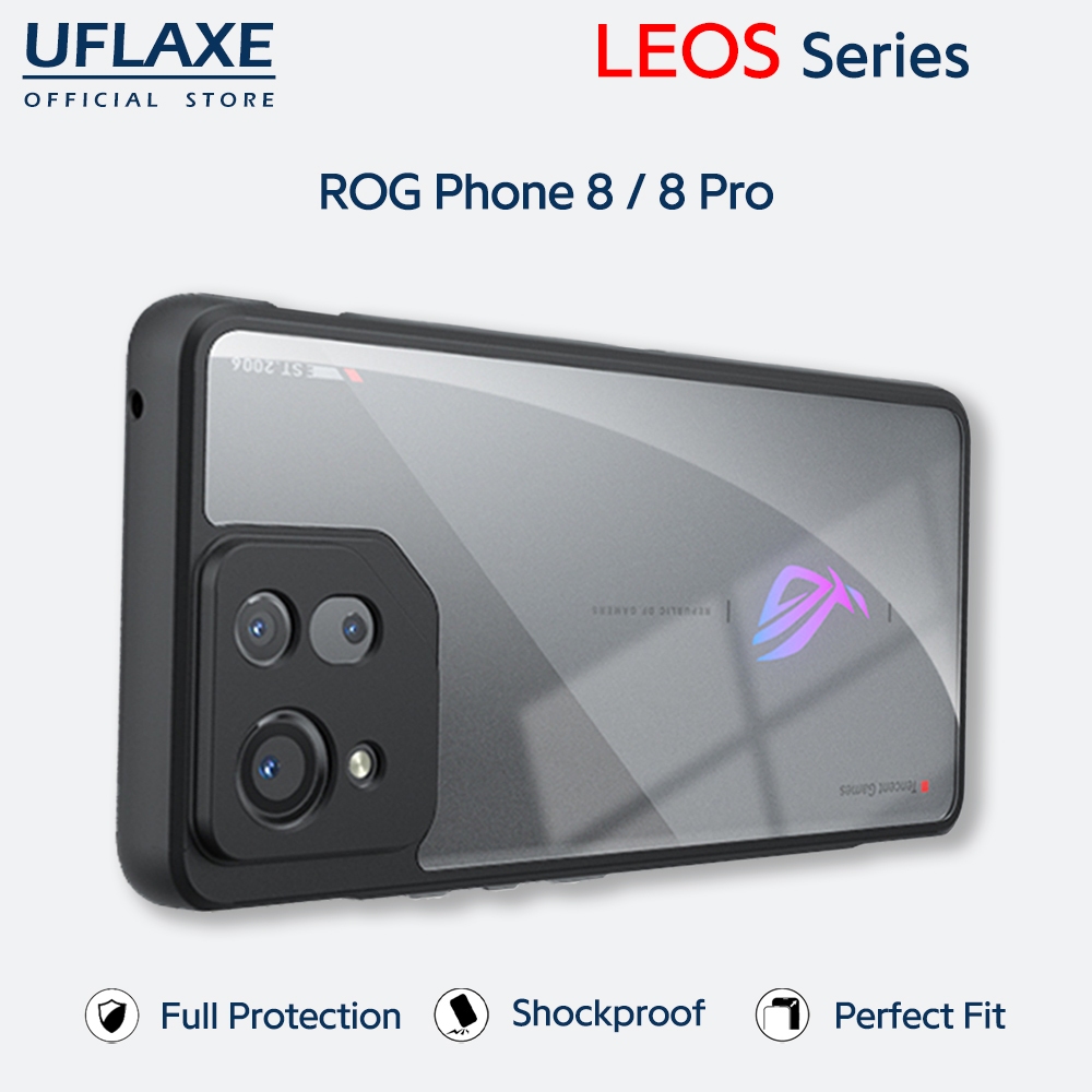 UFLAXE LEOS - Ốp Lưng ROG Phone 8 / ROG Phone 8 Pro - Ốp Lưng Cứng Chống Sốc Trong Suốt Mờ | Ốp Điện