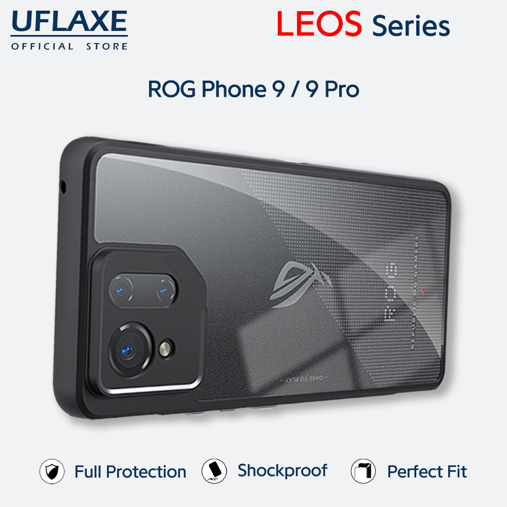 UFLAXE LEOS - Ốp Lưng ROG Phone 9 / ROG Phone 9 Pro - Ốp Lưng Cứng Chống Sốc Trong Suốt Mờ | Ốp Điện