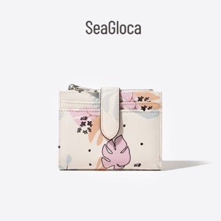 SeaGloca Hoa Nhiệt Đới Ví Nhỏ Đựng Thẻ Dây Kéo Thiết Kế Tab An Toàn Di Động Chức Năng Cho Quà Tặng Cho Nữ