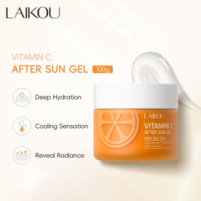 LAIKOU Vitamin C After sun Gel 100g với VC để tinh chỉnh kết cấu da Axit Hyaluronic để dưỡng ẩm sâu Thích hợp cho mọi loại da
