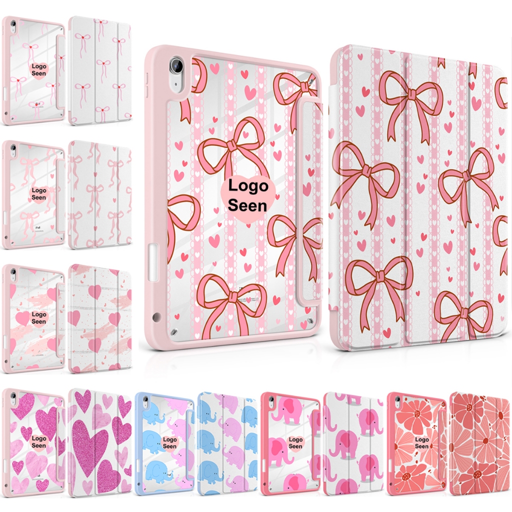 Pink Bow Pattern Case for iPad 11 inch (A16 Chip) 2025 Gen 11th / iPad 10.9 inch 2022 10th Gen Air 4