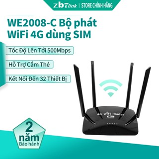 Bộ định tuyến 4G tín hiệu mạnh ZBTlink với thẻ SIM 500Mbps 4G modem 2.4GHz mạng ăng-ten bộ định tuyến gia đình