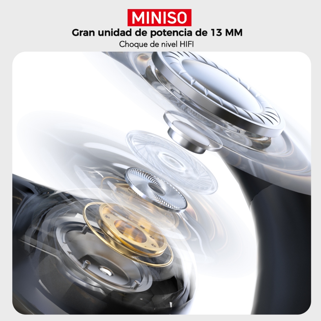 MINISO MS195 AI Tai nghe Bluetooth Tai Nghe Phiên Dịch Tai nghe không dây âm thanh nổi HiFi chống nước mở có Bluetooth 6.0 | BigBuy360 - bigbuy360.vn