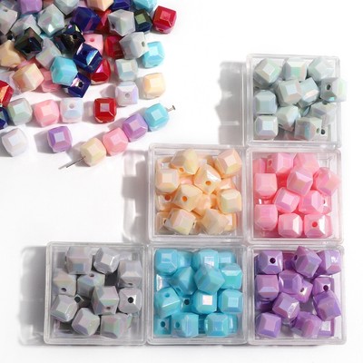 Beadia 10mm 10-20 miếng Acrylic ba chiều vuông hạt cho DIY vòng tay dây chuyền bông tai phụ kiện trang sức làm