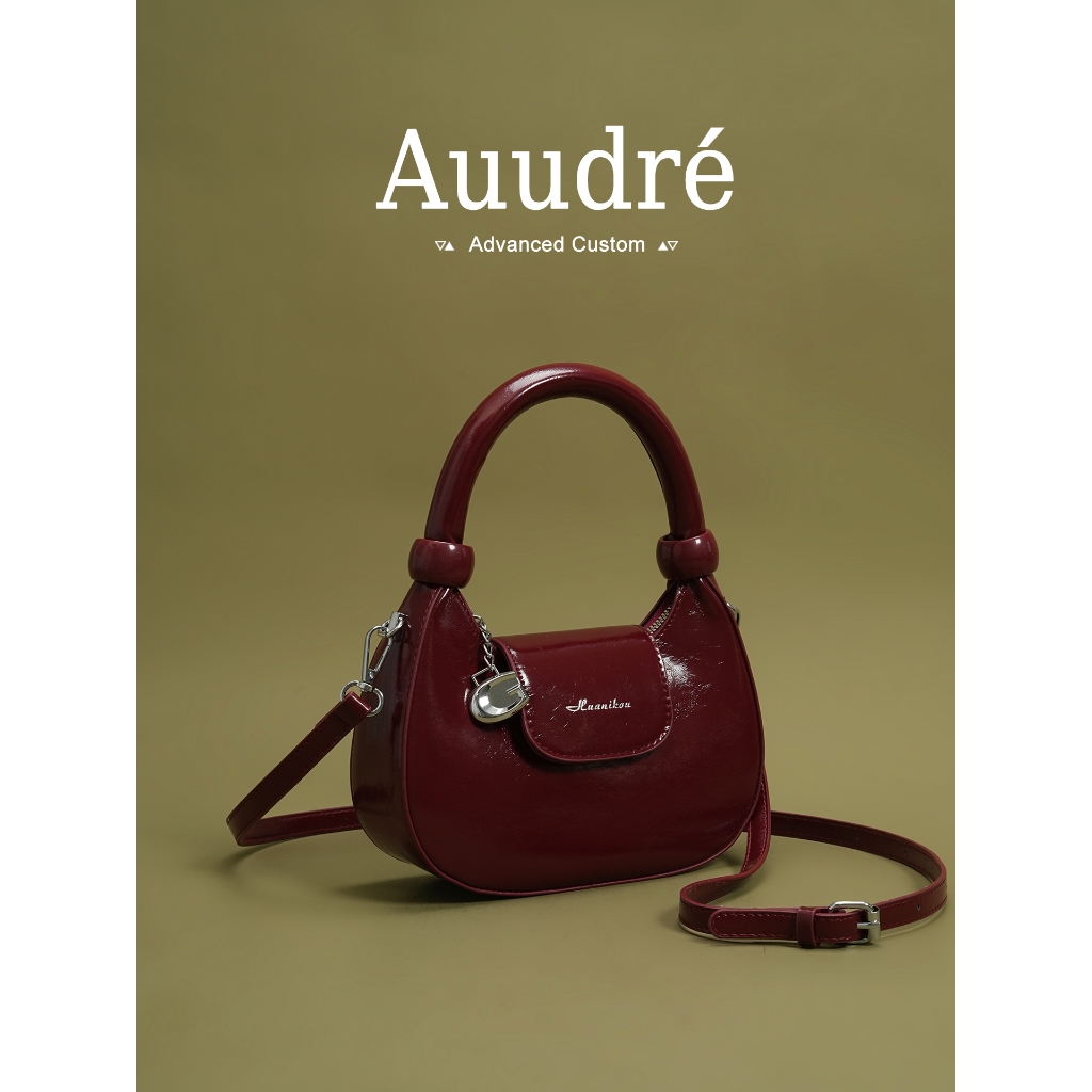 Auudre Cao Cấp Cảm Giác Tính Khí Túi Xách Màu Đỏ Nữ Thời Trang Đeo Chéo Túi Nhỏ