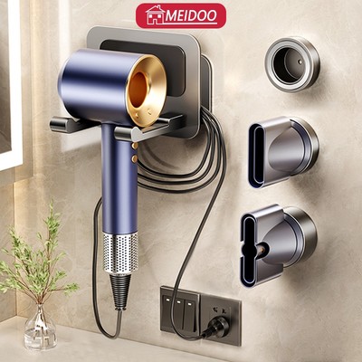 Giá treo máy sấy tóc phòng tắm MEIDOO, giá để máy sấy tóc không khoan, giá để đồ treo tường