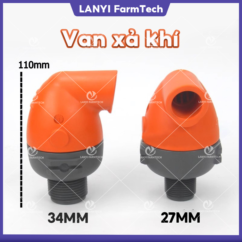 Van xả khí cho hệ thống tưới, van xả khí phi 27mm/ 34mm Van xả khí chân không
