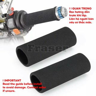 Bộ 2 vỏ bọc tay cầm xe máy bằng cao su bọt biển chống rung - tay nắm mềm , bọc tay cầm xe máy có thể bóp được.