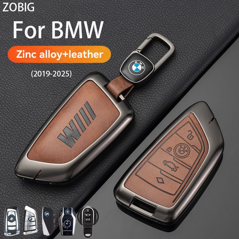 ZOBIG Da hợp kim kẽm cho chìa khóa BMW fob bao gồm có móc khóa Phụ kiện ô tô Vỏ chìa khóa Bảo vệ toà