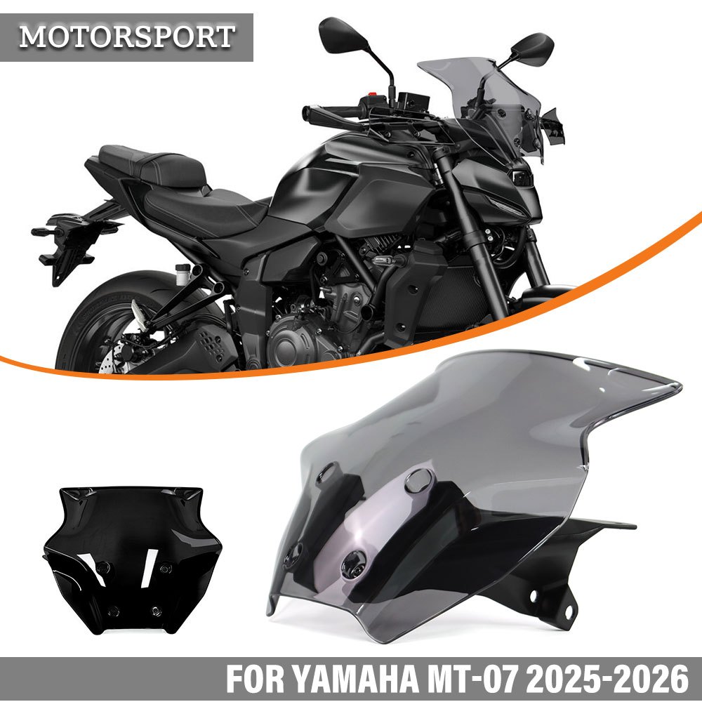 Phụ Kiện Xe Máy Cho Xe Yamaha MT-07 2025-2026 Kính Chắn Gió Xe Máy MT07 Có Giá Đỡ Kính Chắn Gió