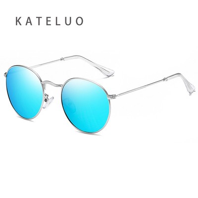 Kính Râm Thời Trang KATELUO 3448 Kiểu Tròn Chống Phản Xạ/Tia UV/Phân Cực Phong Cách Cổ Điển Thích Hợp Cho Cả Nam Và Nữ
