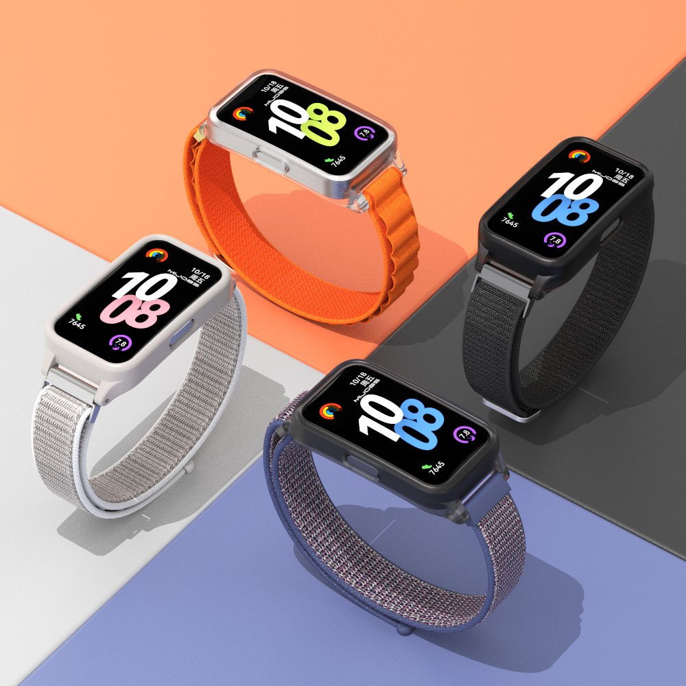MIJOBS Dây đeo Nylon cho Huawei Band 10 9 8 Vỏ bảo vệ bằng nhựa Nam Nữ Dây đeo đồng hồ thể thao cho 