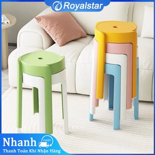 Ghế nhựa gia đình Ghế cao cấp Bắc Âu phân tròn lốc xoáy Ghế ăn có thể xếp chồng lên nhau