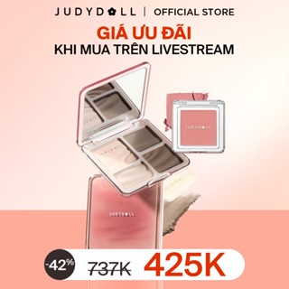 [Combo 2] Bảng Tạo Khối JUDYDOLL Bắt Sáng 4 Ô Thời Thượng & Phấn Má Hồng Đơn Sắc Tự Nhiên Đa Năng