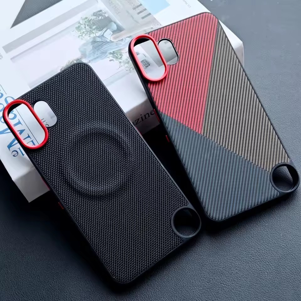 Không Có Gì CMF Điện Thoại 2 pro Ốp Lưng Da PU Sang Trọng Nam Châm Sạc Không Dây Bảo Vệ Mặt Sau Cho 