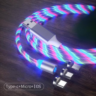 BKWHALE Cáp sạc từ Micro USB/Type C  Cáp phát sáng LED