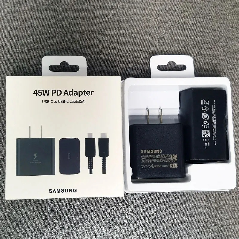 Samsung 45W US Plug Charger PD Super Charge Adapter cho Galaxy S20 S21 S22 S23 S24 Note 20 Ultra 10 