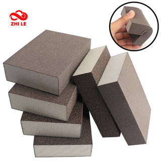 100 * 70 * 26mm Xốp Giấy Nhám Khối Nhám Miếng Đánh Bóng Khối Mài Mòn Linh Hoạt Miếng Lót Cát Máy Mài Xốp Ba Lan Mài Dụng Cụ