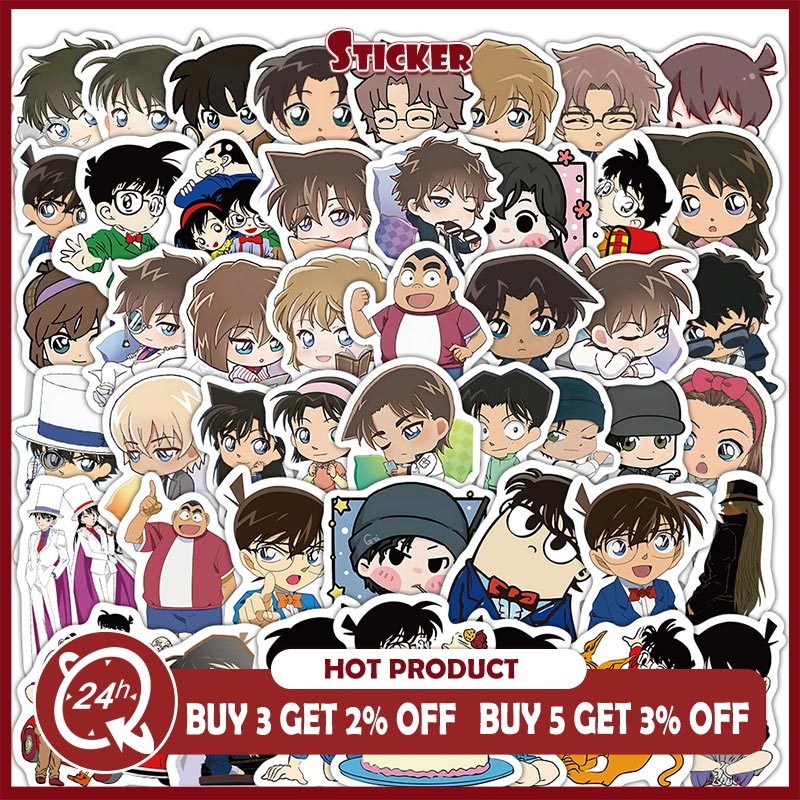 103 Chiếc Chibi Anime Conan Dán Điện Thoại Trang Trí Cốc Nước Miếng Dán Chống Thấm Nước Đồ Chơi Trẻ 