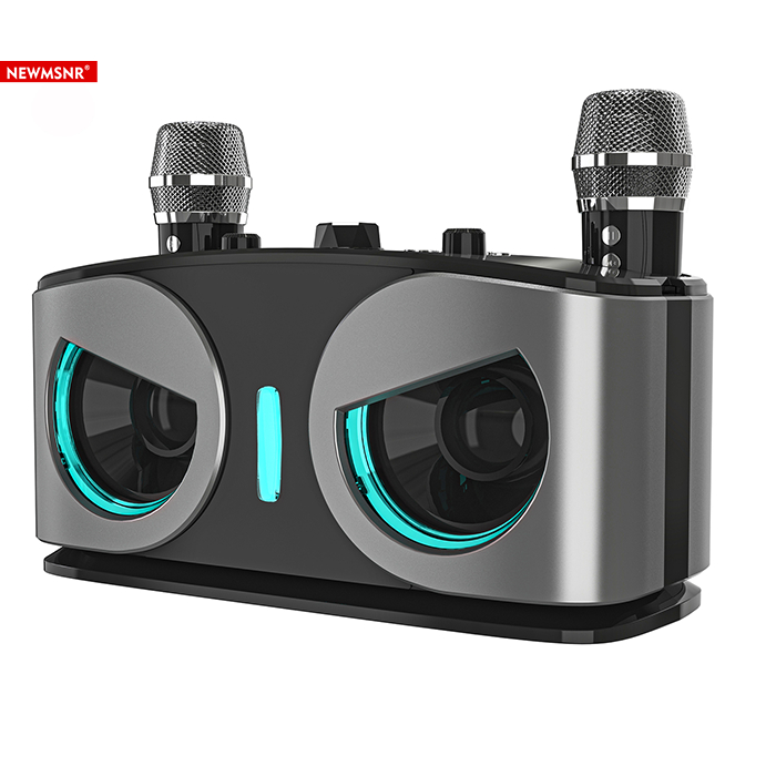  Loa Bluetooth NEWMSNR Có Mic Kép Micro Bluetooth Không Dây Loa Karaoke 9D Stereo Bass Khuếch Đại Đảng RGB Đèn LED Di Động Gia Đình KTV Loa Âm Thanh 