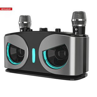  Loa Bluetooth NEWMSNR Có Mic Kép Micro Bluetooth Không Dây Loa Karaoke 9D Stereo Bass Khuếch Đại Đảng RGB Đèn LED Di Động Gia Đình KTV Loa Âm Thanh 