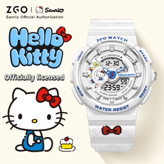  Đồng hồ trẻ em ZGO x Sanrio Hello Kitty Đồng hồ điện tử cho bé gái và học sinh Đồng hồ đeo tay kỹ thuật số chống nước đa chức năng Quà tặng 8573 
