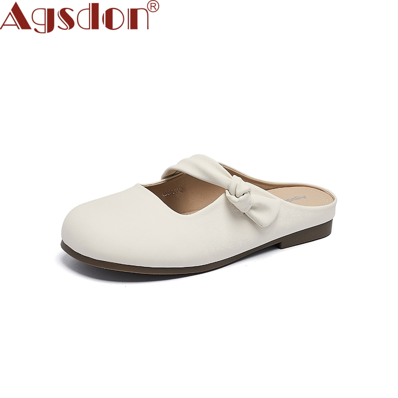 Agsdon Sandal Nữ Mũi Kín | Đế Bằng | Phong Cách Nhẹ Nhàng | Thoáng Mát | Dễ Phối Đồ