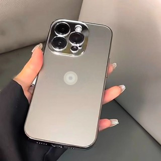 Ốp điện thoại kính mờ mạ điện IPphone 16 15 14 11 13 12 Pro Max Plus Vỏ bảo vệ PC IP16Plus ốp lưng sang trọng