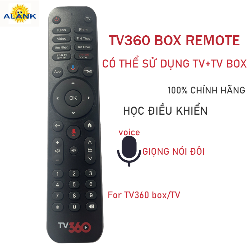 ALANK Remote Xác thực điều khiển từ xa TV360 TV BOX /TV điều khiển từ xa từ hai giọng nói điều khiển
