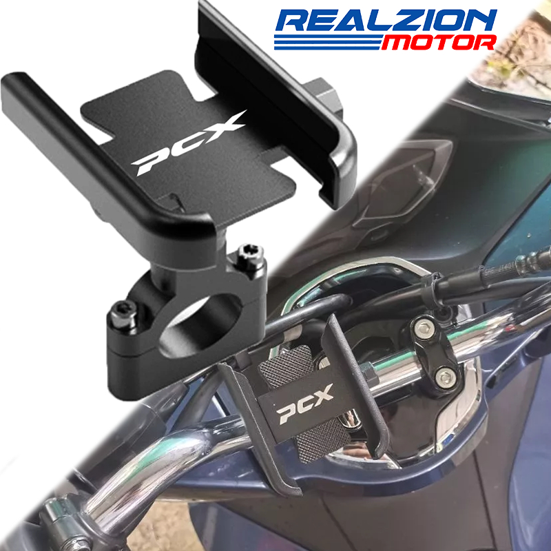 Realzion Cho Xe Honda PCX150 PCX125 PCX 125 PCX 150 Phụ Kiện Xe Máy Thanh Tay Cầm GPS Chân Đế Giá Đỡ