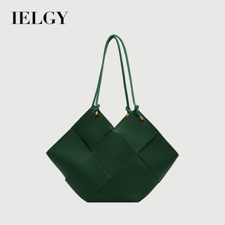 Túi xách thời trang dung lượng lớn IELGY thiết kế dệt màu trơn