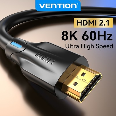 Cáp HDMI 2.1 Vention 8K 60Hz Ult Dolby Vision HDR 48Gbps cho Xiaomi Mi Box PS5 Bộ chia HDMI Công tắc Màn hình máy tính xách tay Máy chiếu tốc độ cao