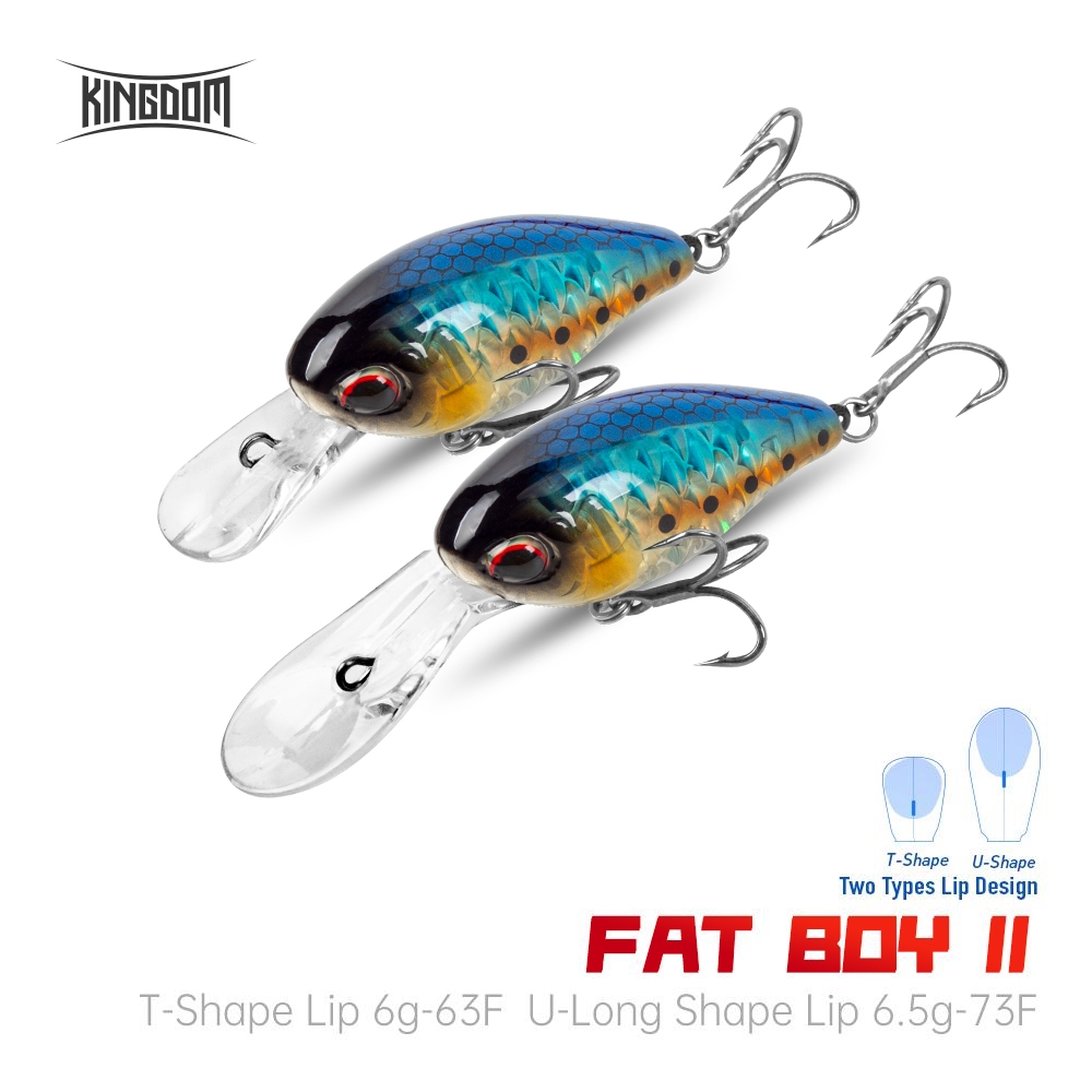 Kingdom Crankbait Jerkbait Mồi Câu Cá 43mm 6g 6.5g Nổi Minnow ABS Mồi Cứng Wobblers Tiếng Ồn Nhân Tạo 2 Loại Phụ Kiện Câu Cá Môi Giải Quyết Cho Bass Cá Rô Pike Cá Hồi